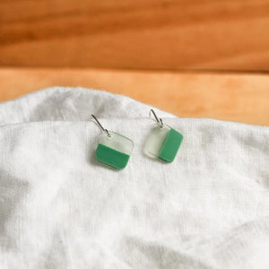 AcetateSage Square Earrings from Made by Pivot