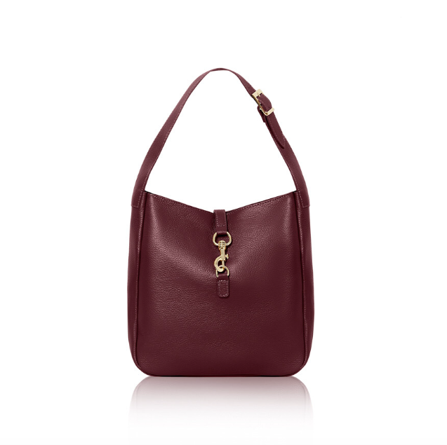 Maroon leather handbag hotsell