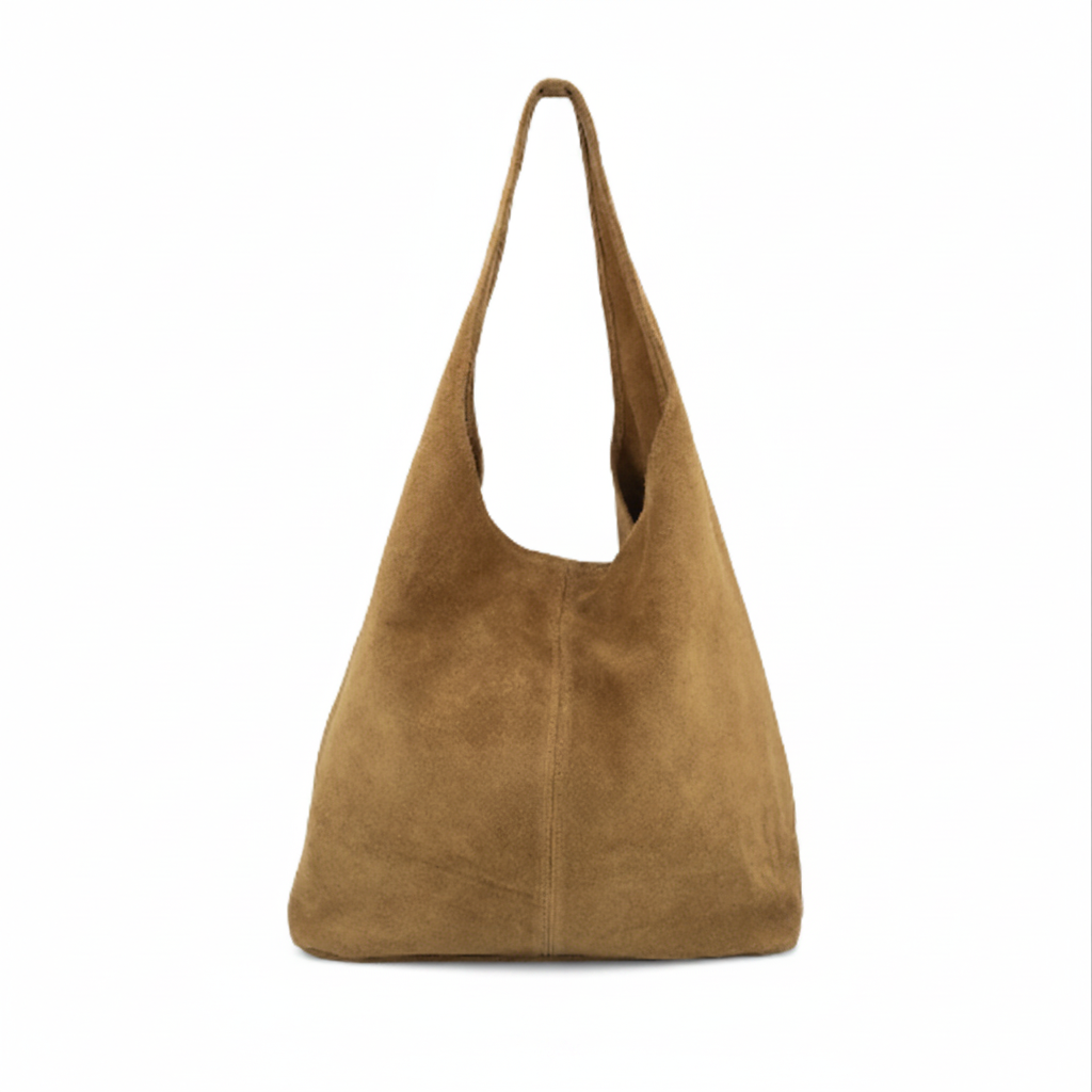 アパルトモン　2024SS SUEDE LIKE TOTE BAG Tan Italian Suede Tote Bag | Slouchy Everyday Shoulder Bag