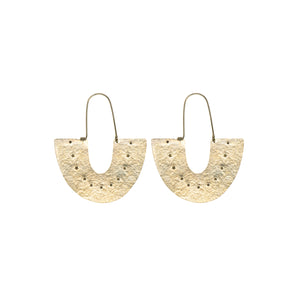Arch Hoop Brass Earrings