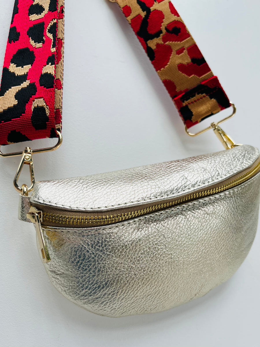Gold Leather Waist Crossbody Bag – Alice's Wonders UK