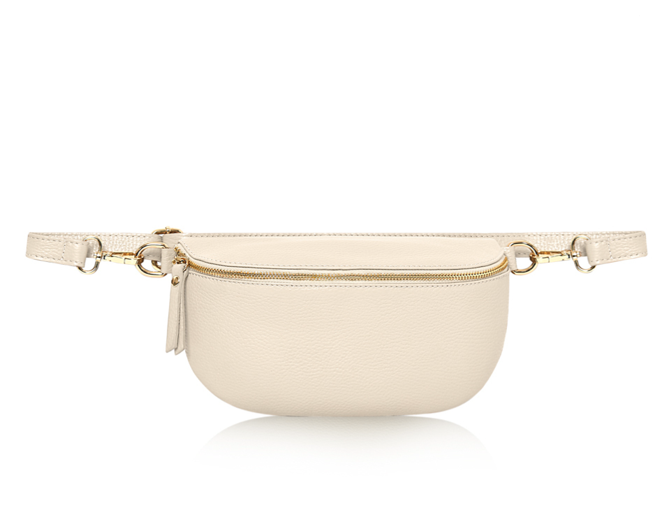 Fanny pack white shop leather