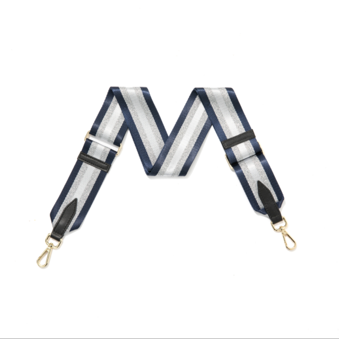 Striped purse strap sales