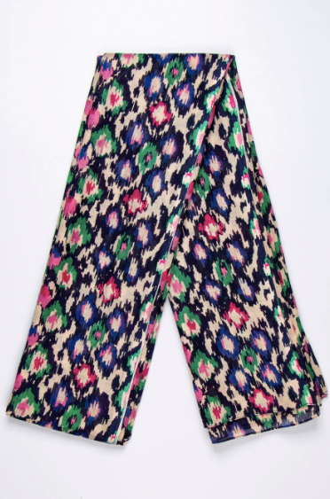 Belle Lightweight Scarf - Navy Blue, Abstract Spot Sarta Miss Short Hair