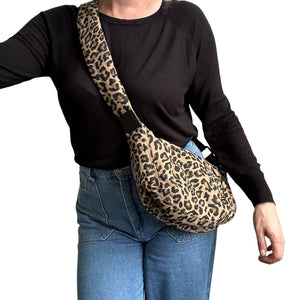 Brixton Regular Crossbody Bag in Sand worn by Jess from Sixton