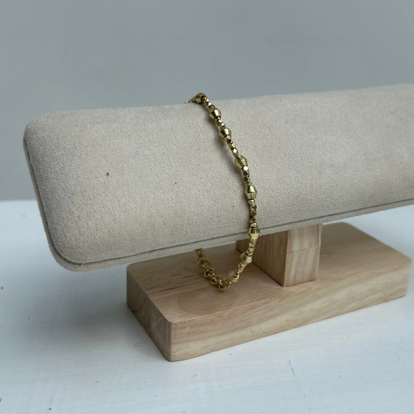 SAMPLE - Gold Hexagon Bead Bracelet (My Doris)