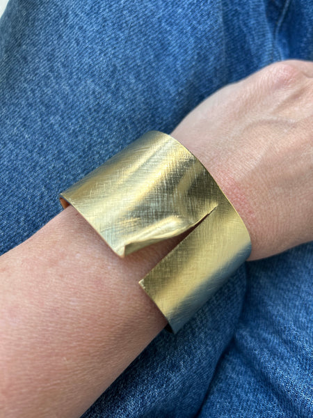 Gold Cut Out Cuff from MisGraceful Jewellery