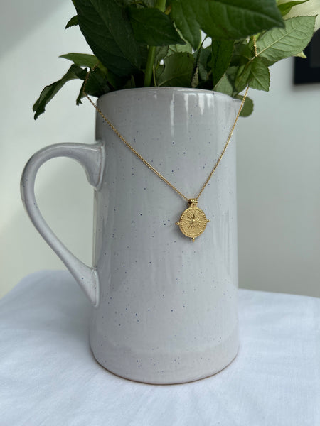 Gold Compass Necklace