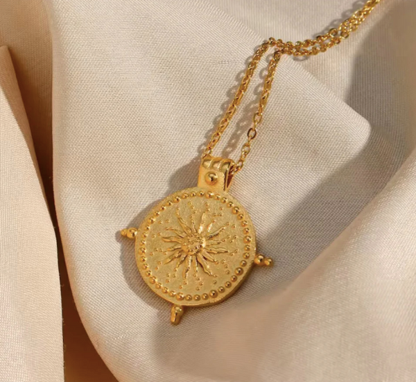 Gold Compass Necklace