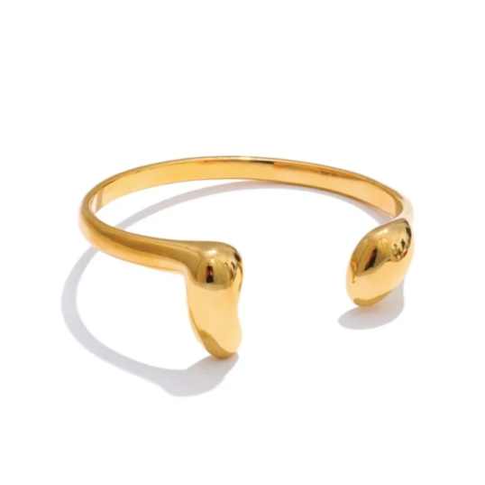 Waterproof Gold Jelly Bean Bangle from Misgraceful
