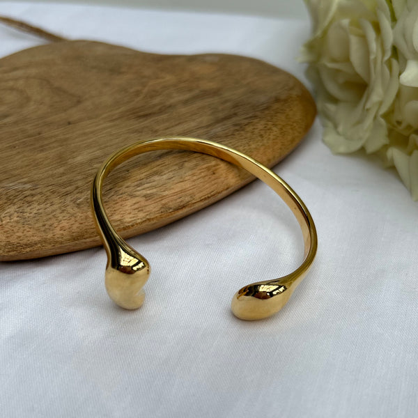 Waterproof Gold Jelly Bean Bangle from Misgraceful