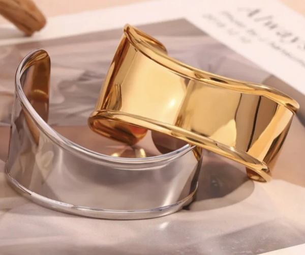 Gold and silver Wave Cuffs by Misgraceful