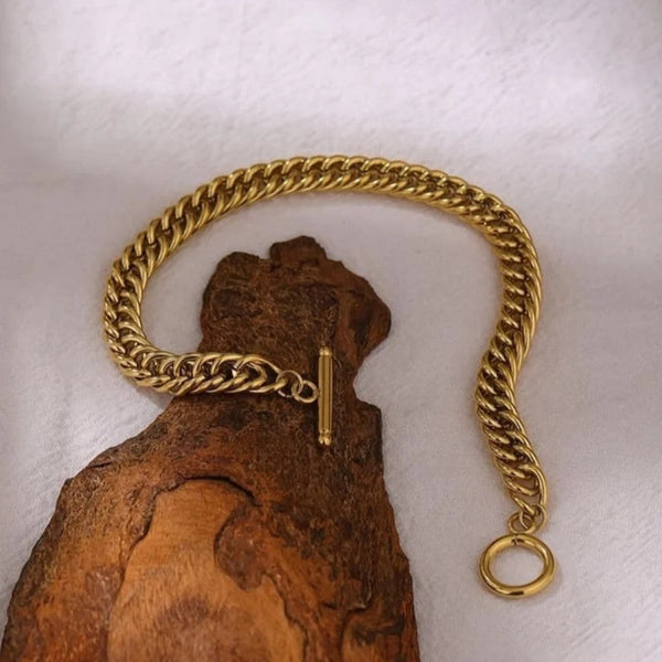 waterproof gold vintage style T-bar bracelet from MisGraceful