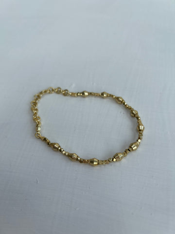 SAMPLE - Gold Hexagon Bead Bracelet (My Doris)
