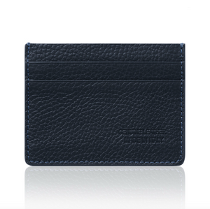 Navy Blue Leather Cardholder