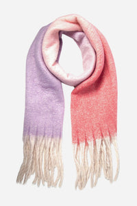 Pink Ombre Colourblock Blanket Scarf