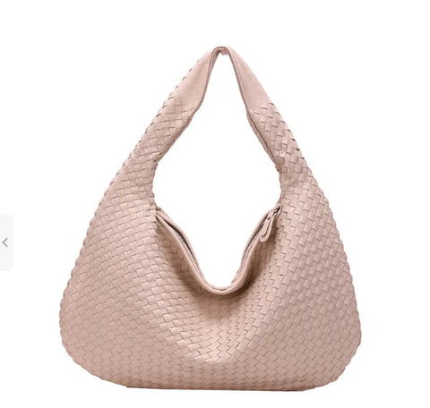 SAMPLE - PU (faux) Leather woven shoulder bag