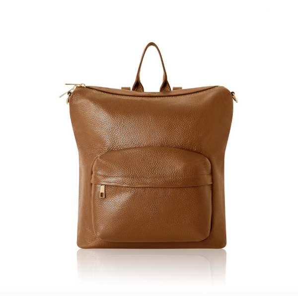 SAMPLE - Tan Leather Medium Backpack