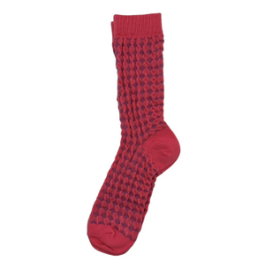 Pink Textured Socks - Estoril by Sixton London