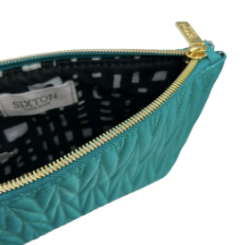 Turquoise Tribeca Make Up Bag with Eye Pin