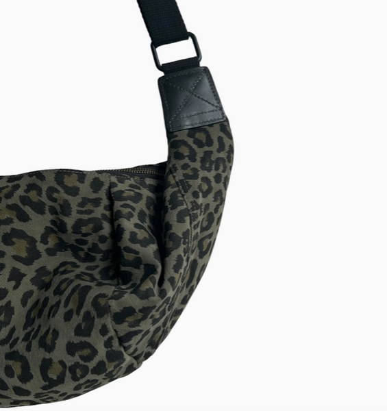 Green Leopard Print Cotton Sling Bag - Regular from Sixton London