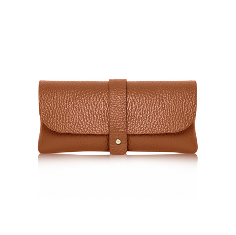 Tan Leather Glasses Case