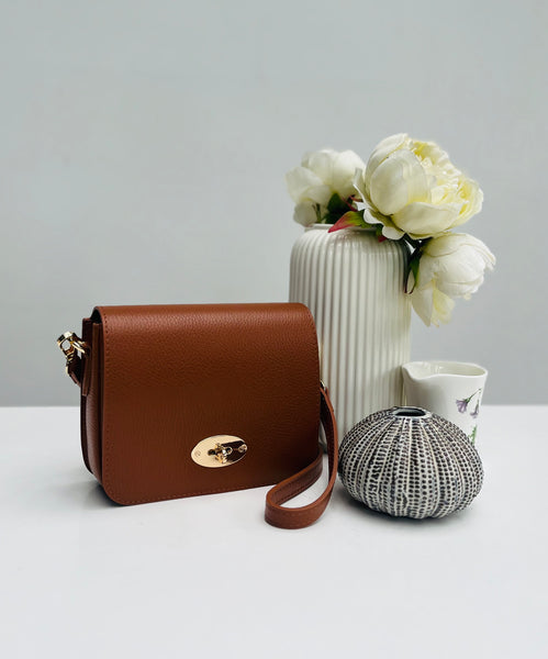 Tan Leather Crossbody Bag