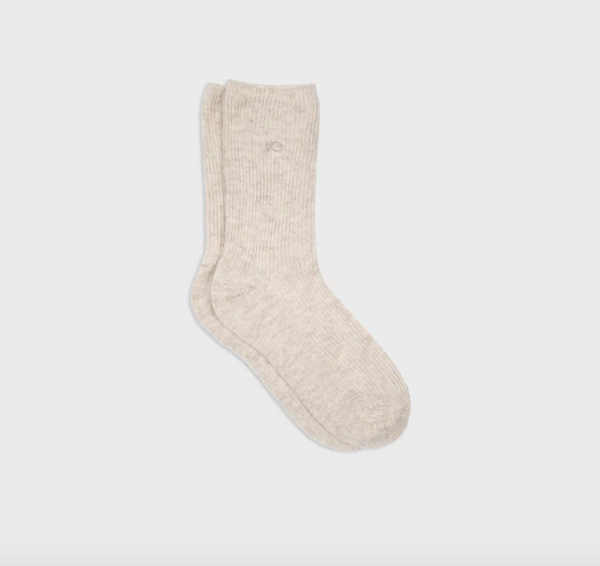 Cream Wool with Angora Socks - Billy Belt