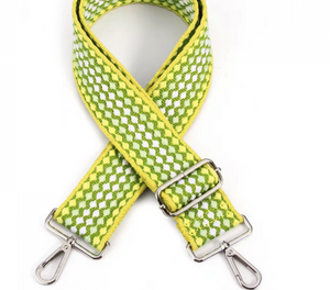 Apple Green Dots Dots Pattern Bag Strap (silver hardware)