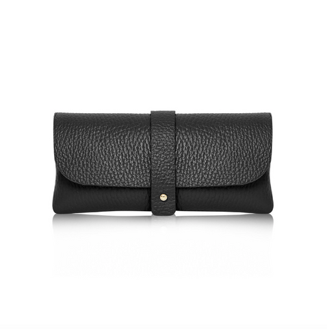 Black Leather Glasses Case 