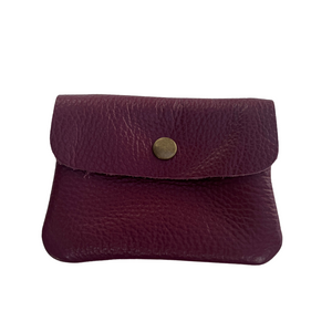 Burgundy Soft Leather Small Purse