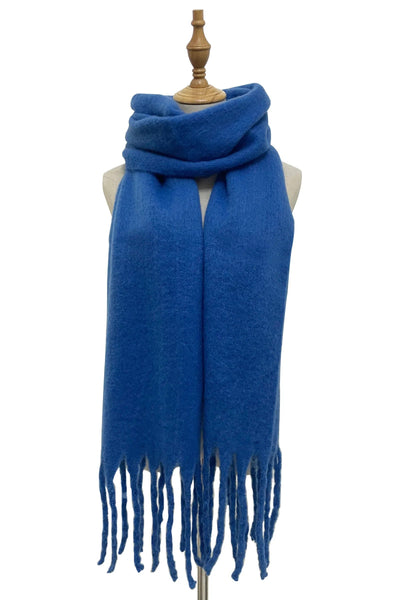 Cobalt Blue Soft Blanket Scarf
