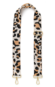 Cream Animal Print Bag Strap