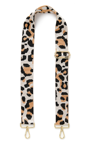 Cream Animal Print Bag Strap