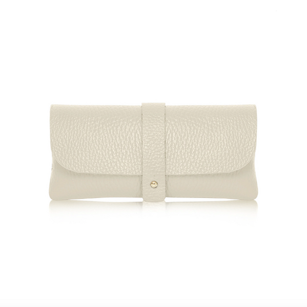Cream Leather Glasses Case