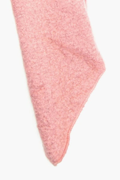 Dusky Pink Asymmetric Hem Blanket Scarf