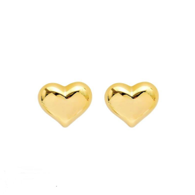 Gold Heart Stud Earring (18ct gold plate)