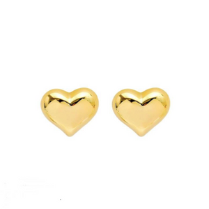 Gold Heart Stud Earring (18ct gold plate)