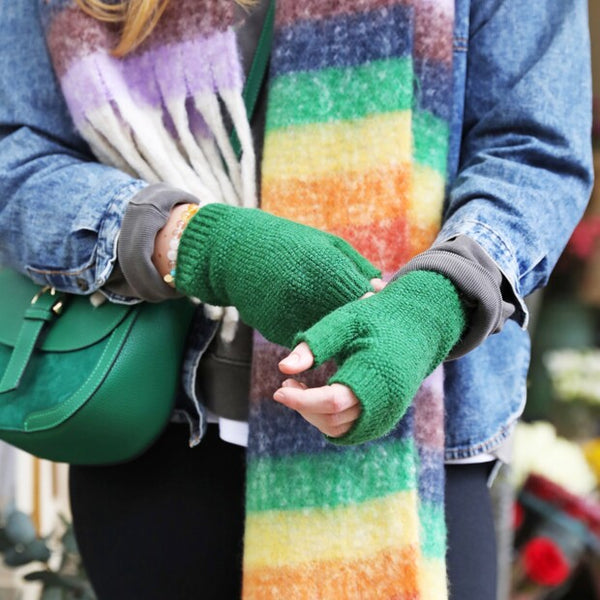 Green Knit Hand Warmers from Lisa Angel