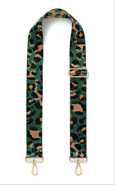 Emerald Green Animal Print Bag Strap