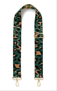 Emerald Green Animal Print Bag Strap