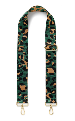 Emerald Green Animal Print Bag Strap