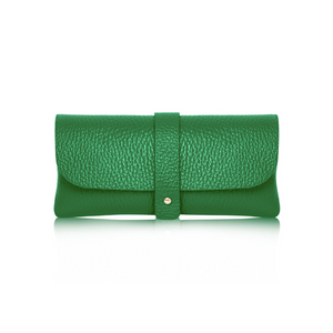 Green Leather Glasses Case