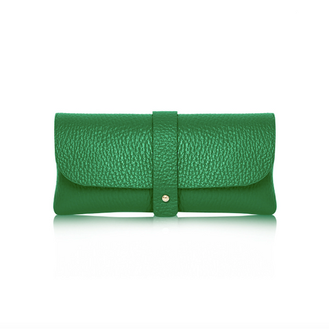 Green Leather Glasses Case