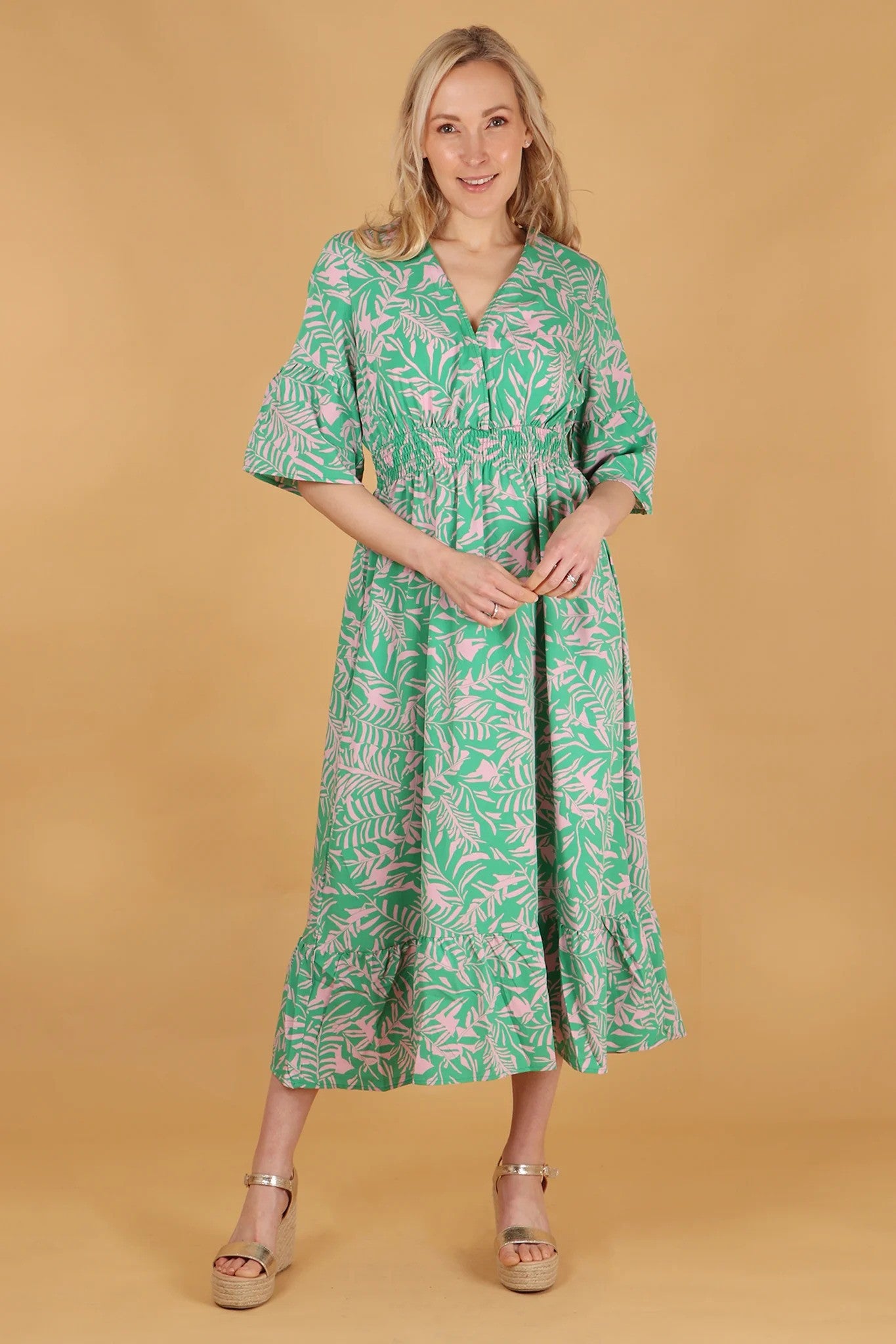 Pink tropical print cheap