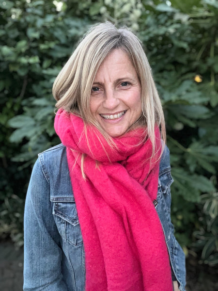 Hot Pink Soft Blanket Scarf
