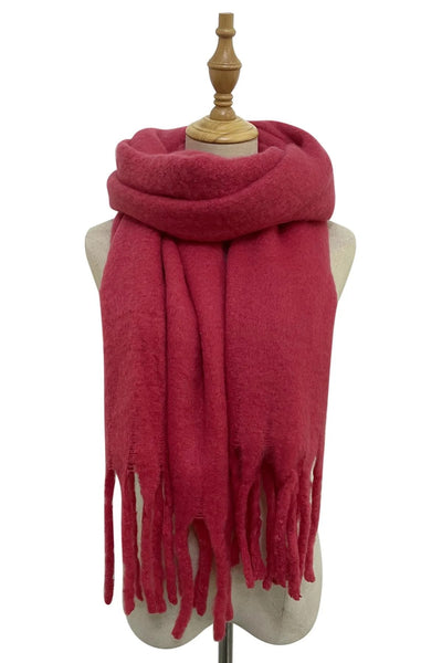 Hot Pink Soft Blanket Scarf