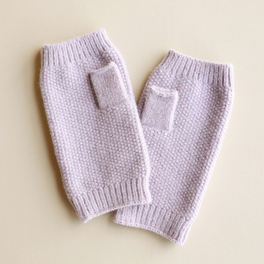 Lilac Knit Hand Warmers from Lisa Angel