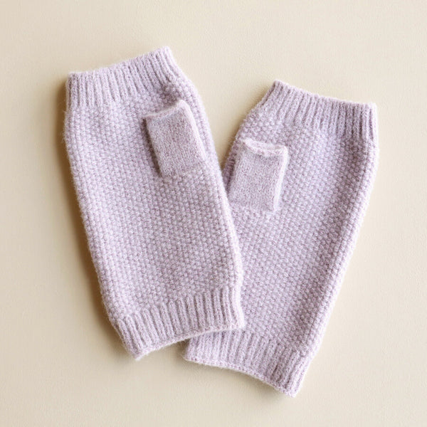 Lilac Knit Hand Warmers from Lisa Angel