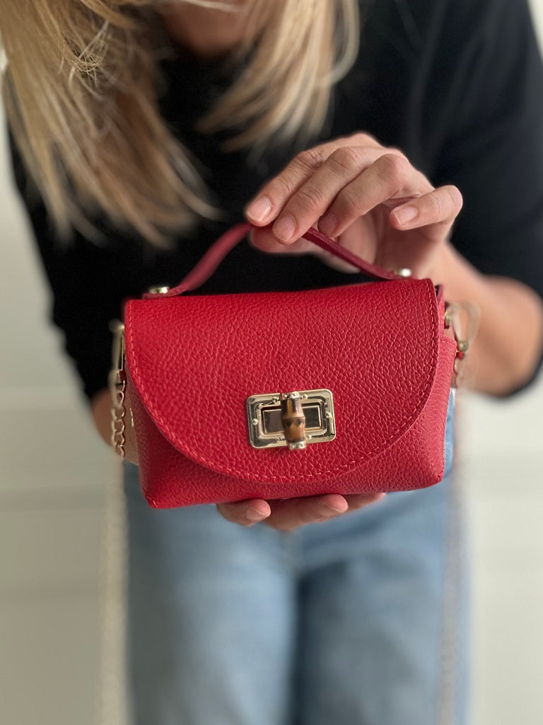 Mini Box Handbag Red Leather Mini Box Bag – Alice's Wonders UK